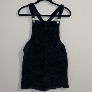 Altar’d State Black Corduroy Overall Dress